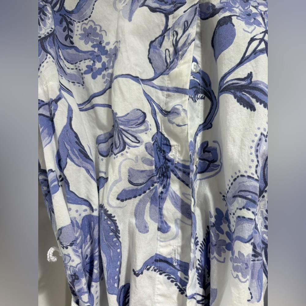 Cynthia Steffe White and Blue Patterned Mini Dress - Picture 3 of 5